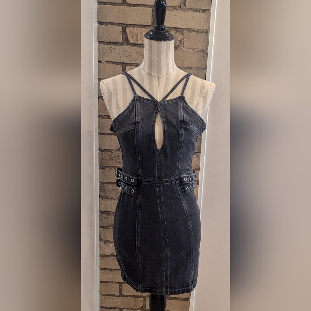 ASOS Denim Dress with Strap Details